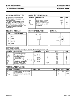 BUK456-1000A TO-220