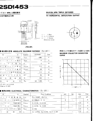 2SD1453 TO-3PF