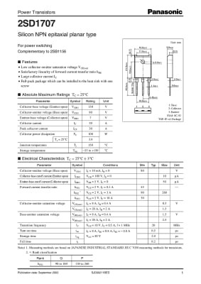 2SD1707 TO-3PF