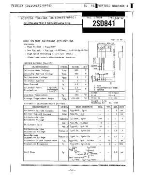 2SD841 TO-220