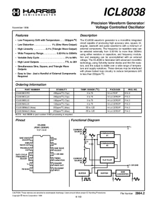 ICL8038CCPD DIP-14