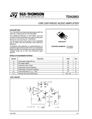 TDA2003 TO-220/5