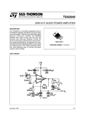 TDA2040V TO-220-5