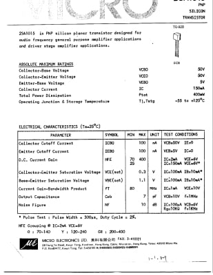 2SA1018 TO-92