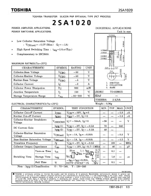 2SA1020 TO-92