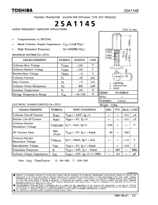 2SA1145Y TO-92L