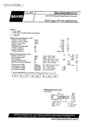 2SA1246 TO-92