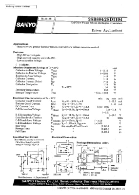 2SB884 TO-220