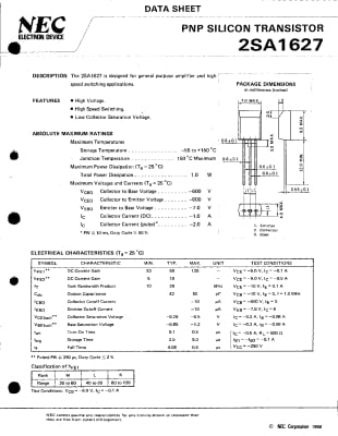 2SA1627 TO-92MOD