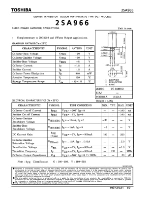 2SA966Y TO-92L