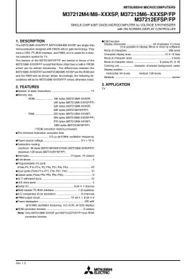 M37212M4-052SP DIP-52