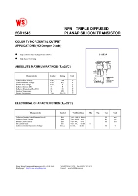 2SD1545 TO-3PF