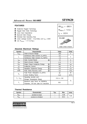 SFS9620AF TO-220F