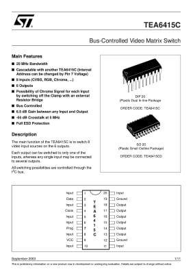 TEA6415B DIP-20