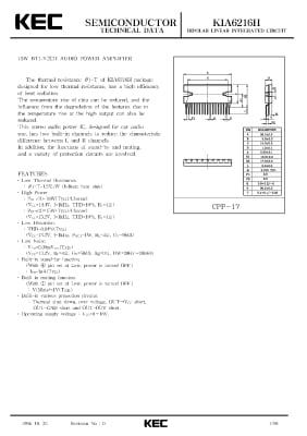 KIA6216H=TA8215H SIL-17