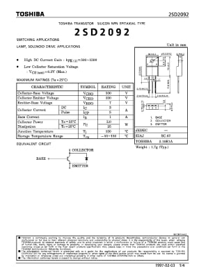 2SD2092 TO-220F