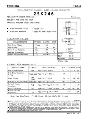 2SK246GR TO-92