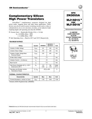 MJ15015G TO-3