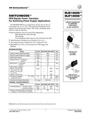 MJF18008 TO-220F