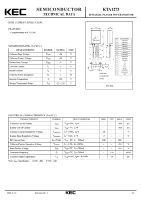 2SA1273(KTA1273) TO-92MOD