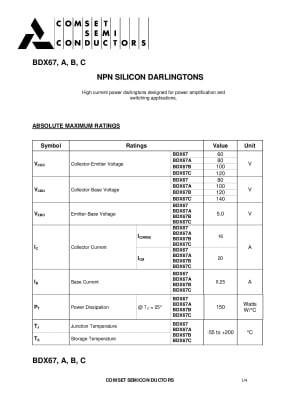 BDX67C TO-3