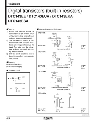 DTC143ESX TO-92