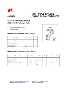 2SD1431 TO-3P