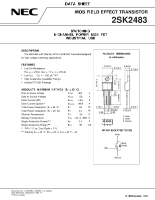 2SK2483 TO-220F