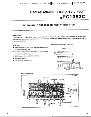 UPC1382C DIP-14