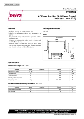 STK4050II SIP18 Orinal