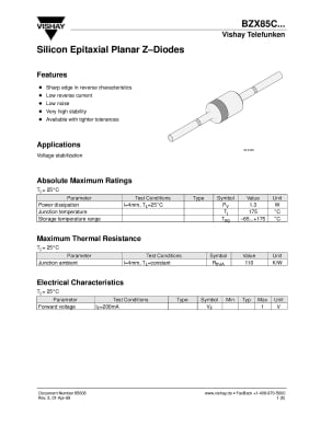 Diodă Zener 3V/1.3W