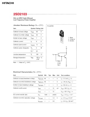 2SD2103 TO-220F