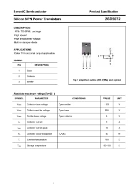 2SD5072 TO-3PF