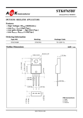 STK0765 TO-220F-3