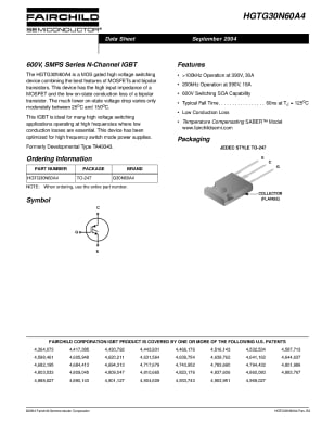 IGBT HGTG30N60A4 TO-247