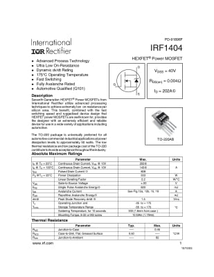 IRF1404 TO-220