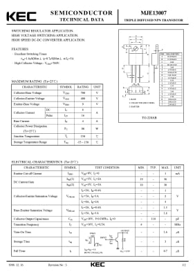 MJE13007F STD13007F TO-220F