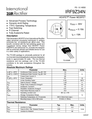 IRF9Z34N TO-220