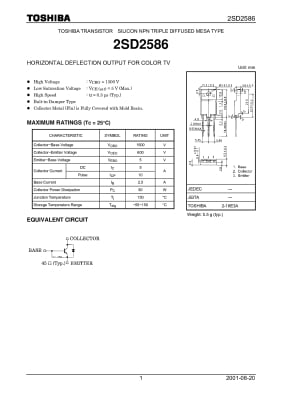 2SD2586 TO-3PF