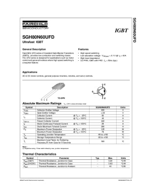 IGBT SGH80N60RMFD TO-3P