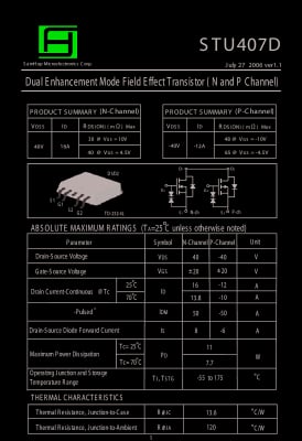 STU407D TO-252-4L