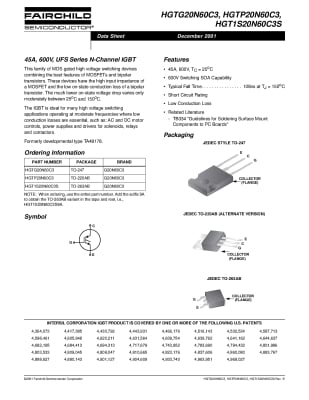 IGBT HGTG20N60C3D TO-247