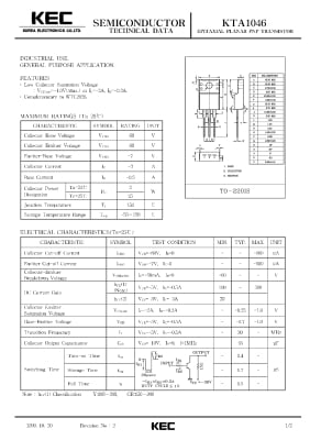 2SA1046(KTA1046) TO-220F