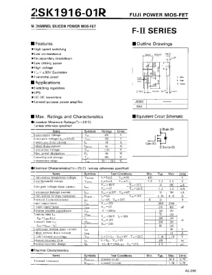 2SK1916/H12NA60 TO-3PF