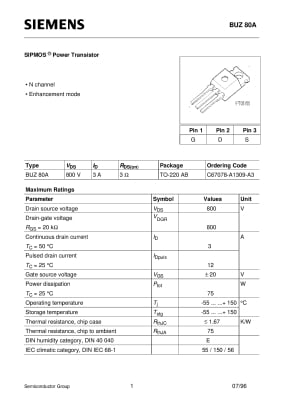 BUZ80AF TO-220F