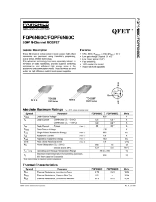 FQPF6N80C TO-220F