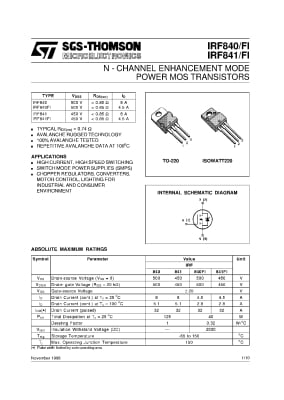 IRF840S TO-220F