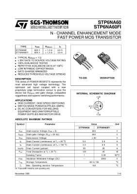 STP6NA60FP TO-220F