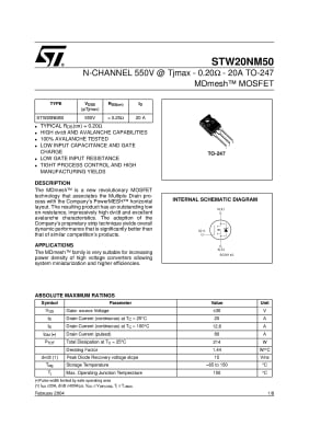 STW20NM50 TO-247