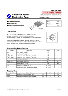 AP80N03P TO-220
